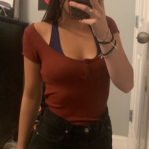 Red urban outfitters crop top